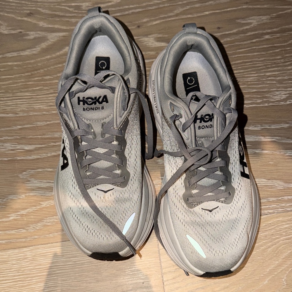 Hoka Bondi Light Gray Sneakers